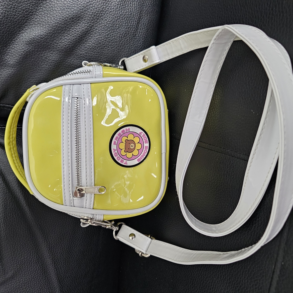Teddy Fresh Yellow and White Crossbody Bag